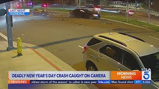 Deadly New Year's Day crash caught on camera