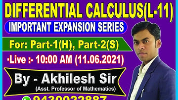 B.Sc(Part-1) || TMBU || Expansion Series || Differential Calculus(L-11) || By:Akhilesh Sir