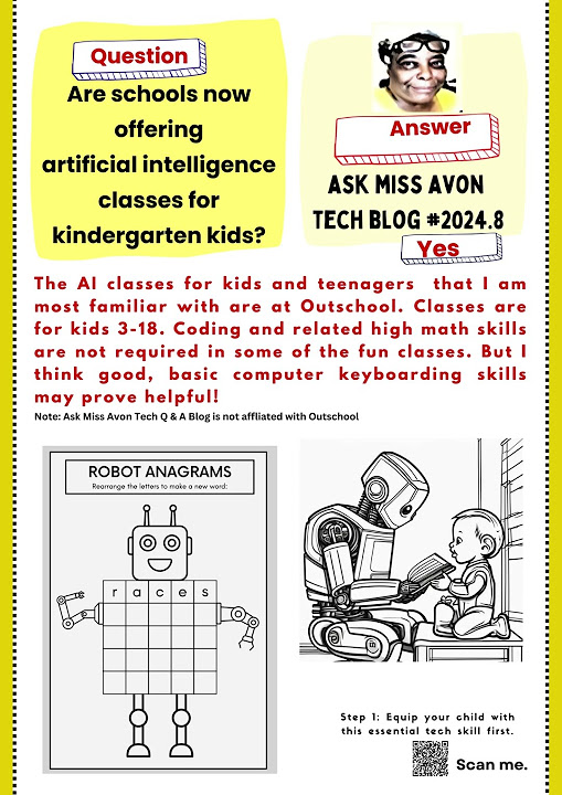 Artificial intelligence classes for 3 year olds miss avon tech educ