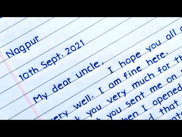 Write a letter to your uncle thanking him for the birthday gift | letter to uncle class=