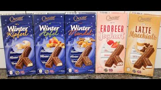 Choceur (ALDI) Apple/Cinnamon, Vanilla Cookie, Almonds/Cinnamon, Strawberry Yogurt, Latte Macchiato