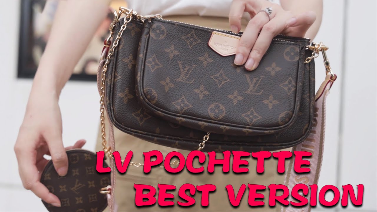 LV POCHETTE Best Version Monogrammed Color Bag Unboxing Review ...