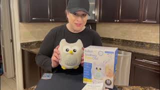 Review of Bubzi Co Baby Sound Machine, Portable Owl Soother & Baby Night Light Projector