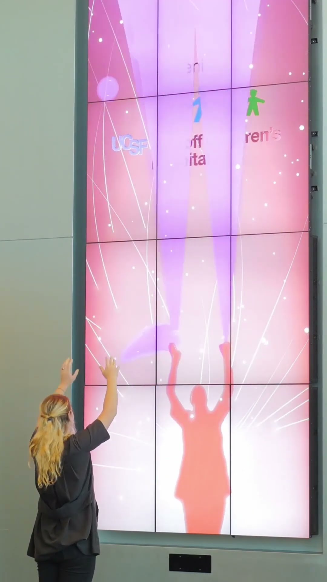 Interactive Bubble Wall at UCSF Benioff Children's