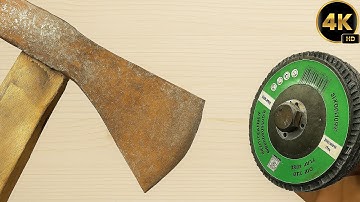 An easy way to sharpen your axe to razor sharpness! Great ideas