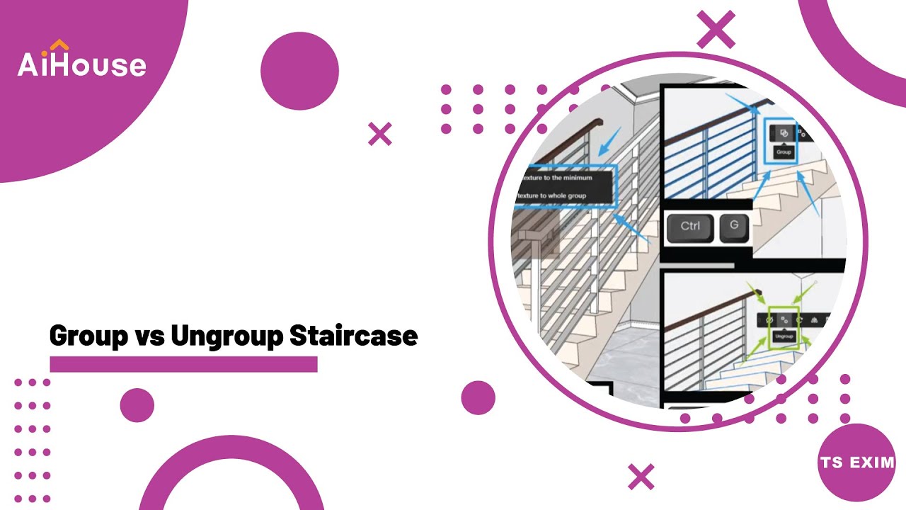 [Free Modeling FAQs] V5 plus - Group vs Ungroup Staircase - YouTube