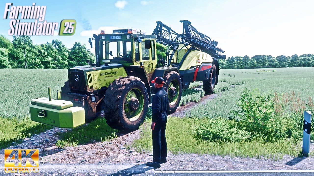 FS25 Realistic Farming 🚜 Ultra Real Field Treatment Mercedes MB-trac | 4K