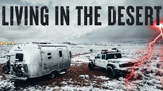 Ghost Roamer 008 | Desert Boondocking | Airstream Living in Southern Utah w Snow