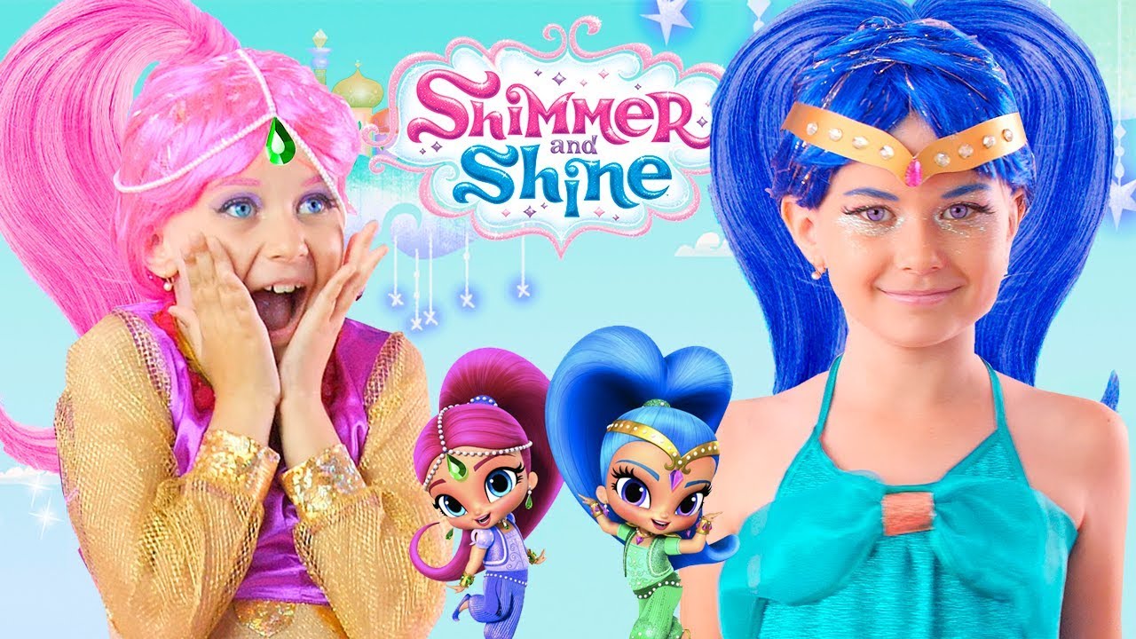 shimmer and shine, kids makeup, princess, dress up, costumes, shine, sh...