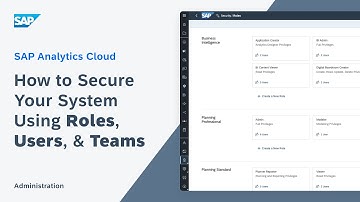 How to Secure Your System Using Roles, Users, and Teams: SAP Analytics Cloud
