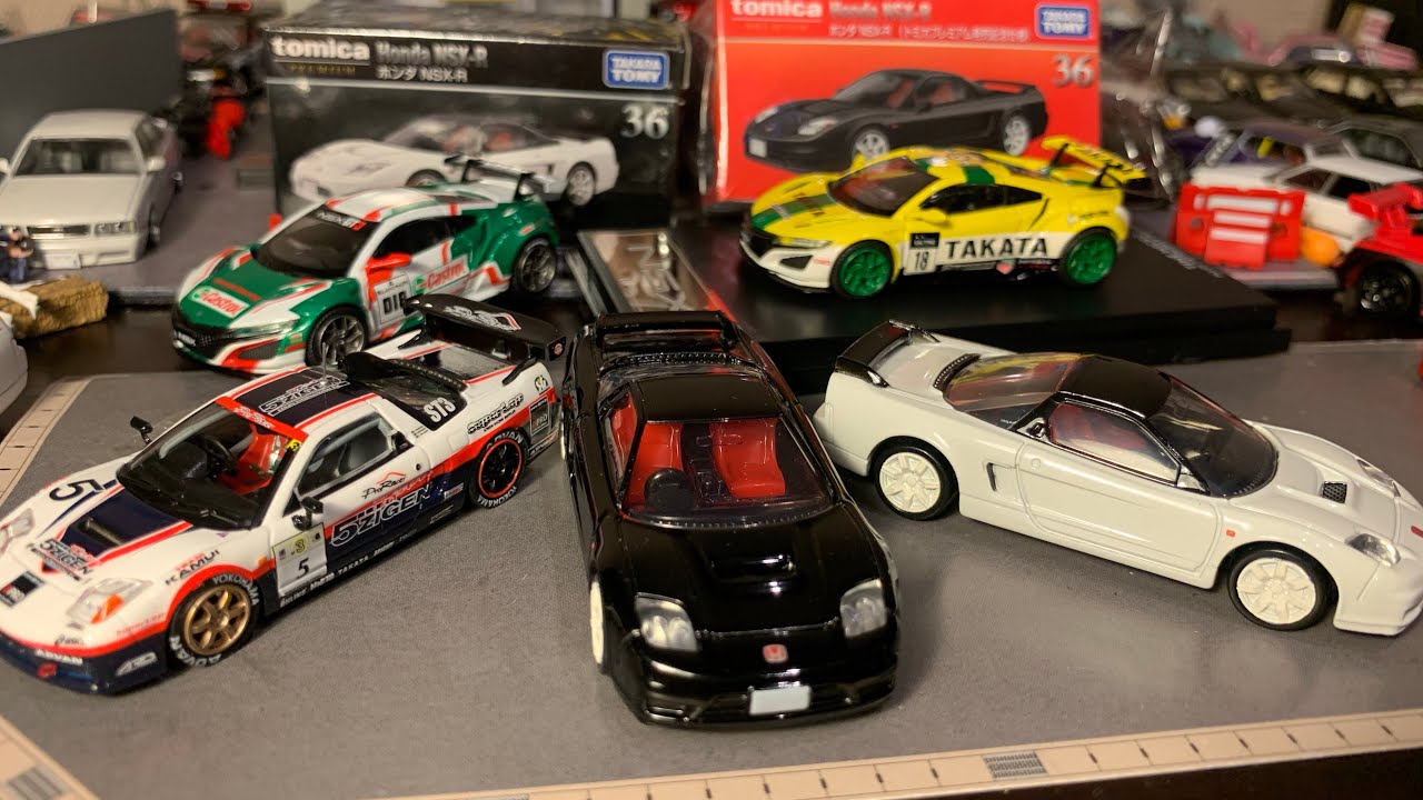 4月発売トミカプレミアム NSX 初回特別、5ZIGEN仕様NSX(INNO)、カストロール仕様NSX、TKATA仕様NSX(タイムマイクロ)