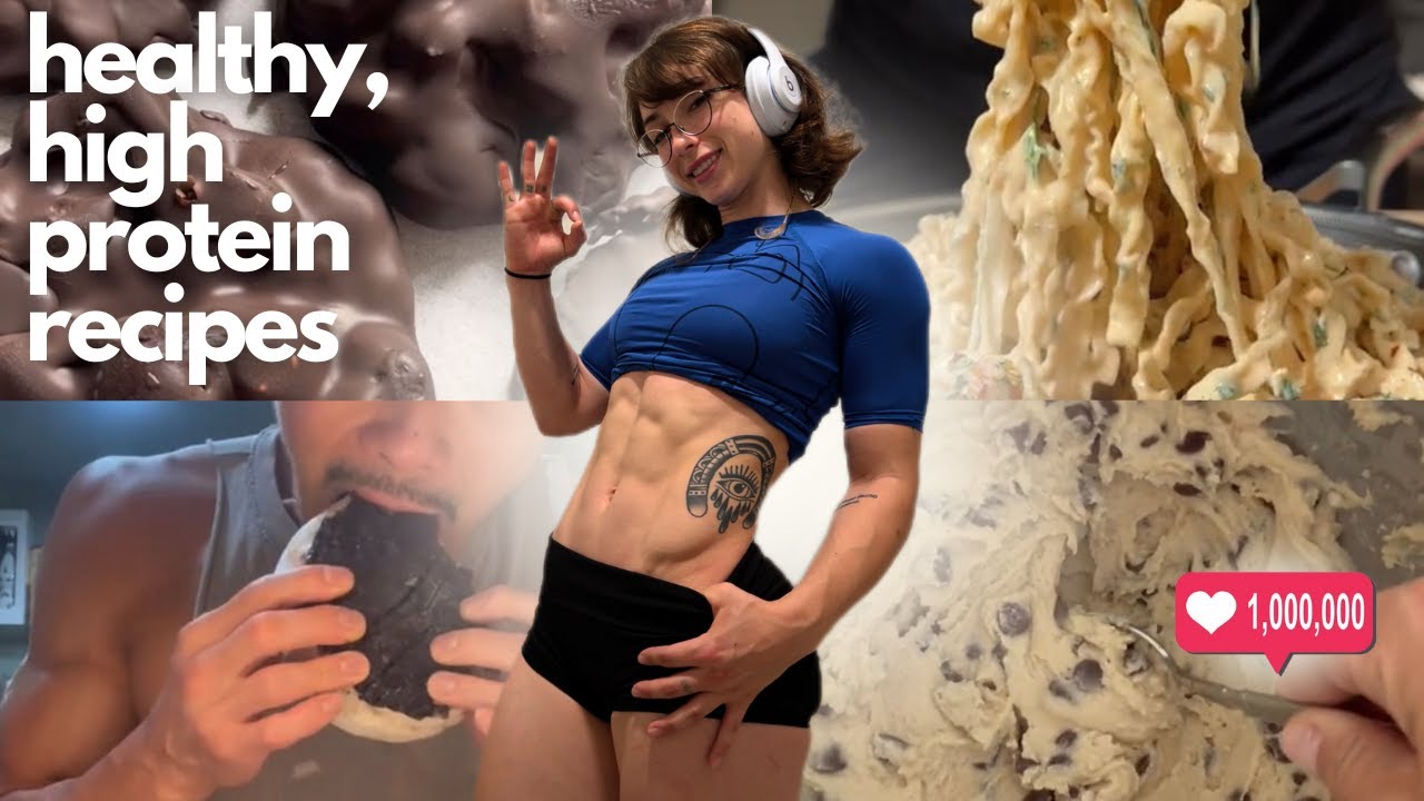 ⁣Trying Viral Fitness/Protein Recipes (pasta, ice cream, cookie dough, chocolate)