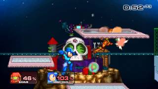 Super Smash Flash 2 Samus VS Mega Man gameplay