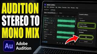 How to restore stereo to mono mixes for podcasts in Audition - Easy Tutorial