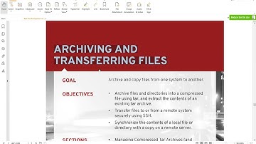 RED HAT SYSTEM ADMINISTRATION I::- CHAPTER 13. Archiving and Transferring Files