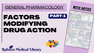 Factors modifying Drug action ■ Drug Factors | General Pharmacology | Pharmacology
