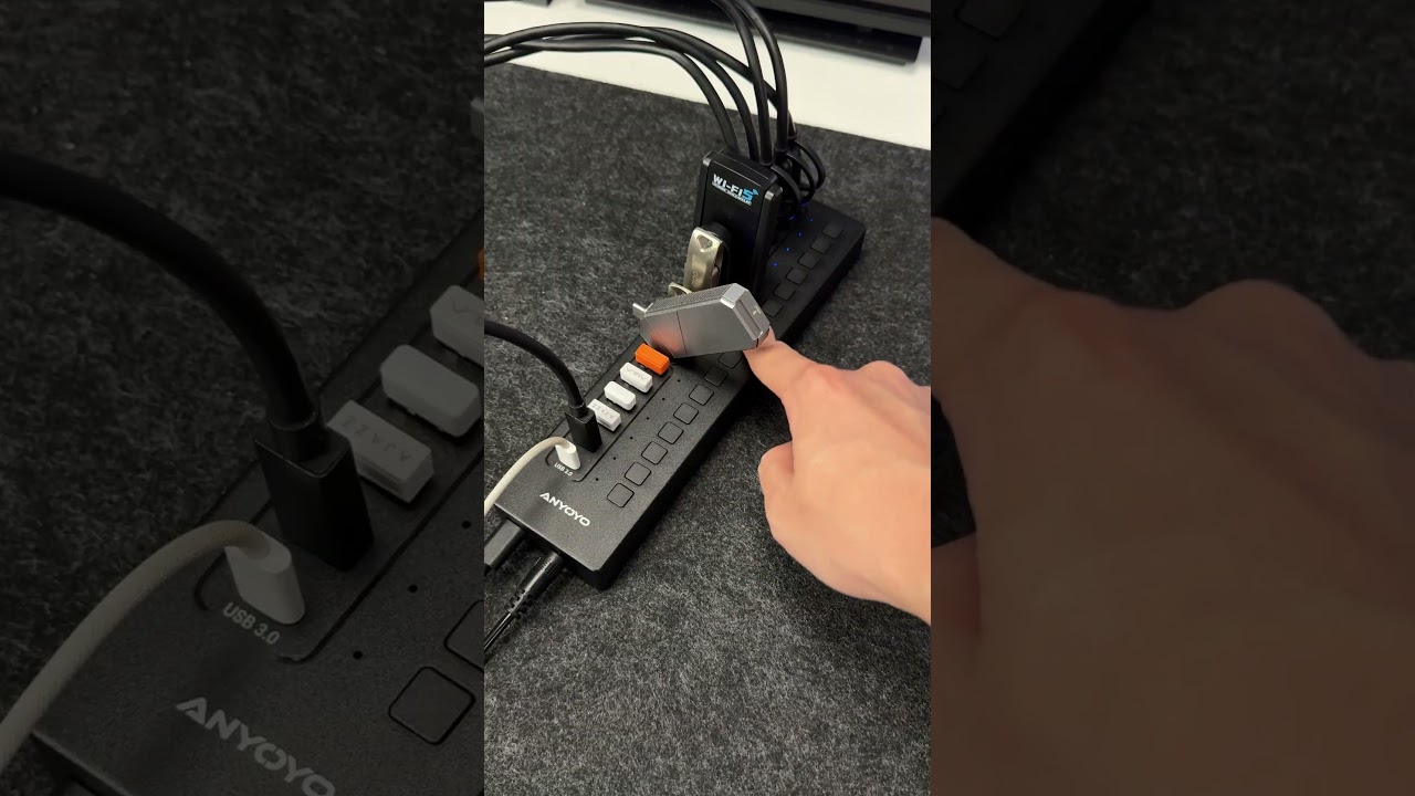 Anyoyo 16-Port 60W USB 3.0 Splitter Powered USB Hub 