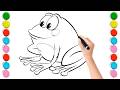 How to Draw F for Frog / Cute Animal Alphabet Song for Toddlers / Drawing for kids !