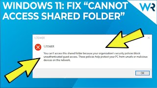nød Falde sammen tweet Fix the Windows 11 Cannot access shared folder error - YouTube