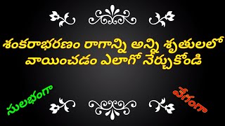 How To play raga Sankarabharanam in all chords( శంకరాభరణం రాగం అన్ని శ్రుతులలో ఎలా వాయించాలి? )