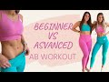 Beginner vs advanced ab workout  no equipment home workout