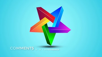 Colorful 3D Star Logo Design in Adobe illustrator CC | Ju Joy Design Bangla