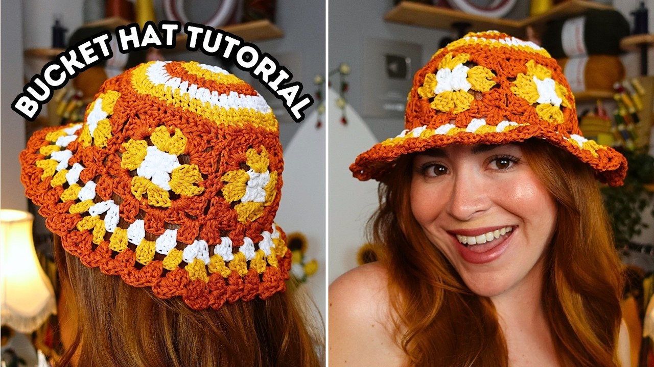 SUNLOVE ■ Crochet Bucket Hat Easy Crochet Sun Hat Tutorial | Summer Crochet Bucket Hat