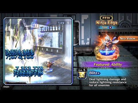 【FFBE】Summon FINAL FANTASY IV collaboration NV unit, Ninja Edge!【Global】