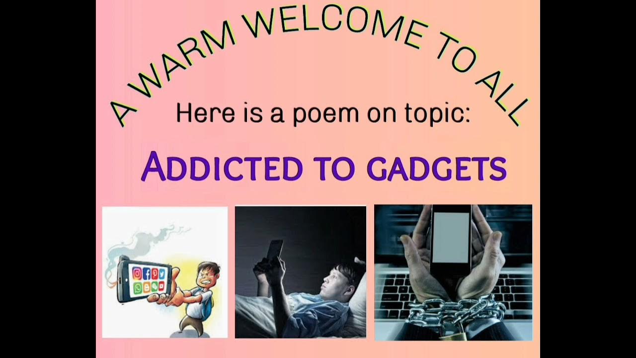 Poem on topic Addicted to gadgets📝📝📝 YouTube