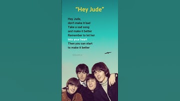 Thumbnail of Hey Jude lyrics (Verse 1) - The Beatles #heyjude #thebeatles #lyrics