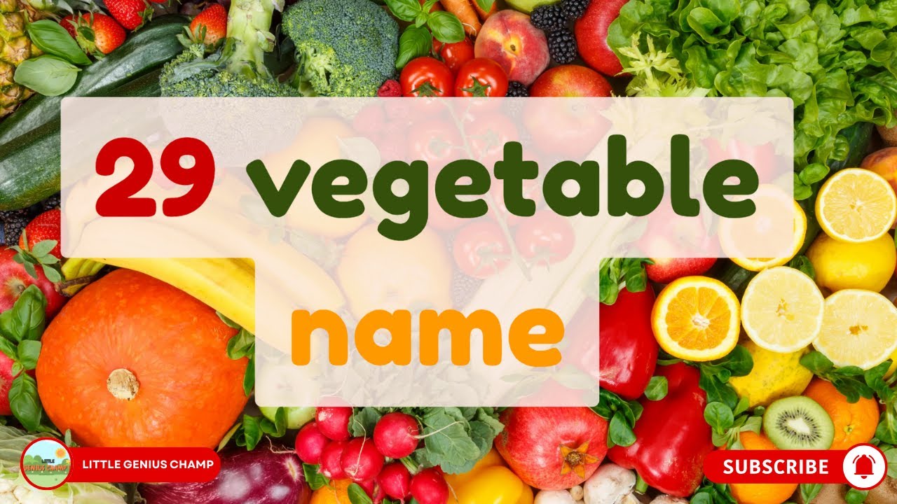 VEGETABLES FOR KIDS | Learn 29 Vegetable Names with Fun Music 🥦⭐