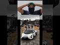 The poor boy was shocked after seeing a Lamborghini. 🚗😲