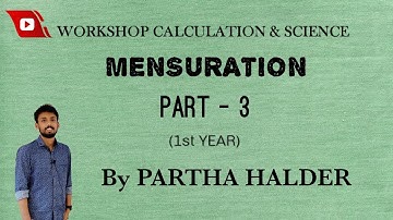 || ITI || CHHANDAR PVT ITI || MENSURATION || PART 3 || WORKSHOP CALCULATION & SCIENCE || 1ST YEAR ||