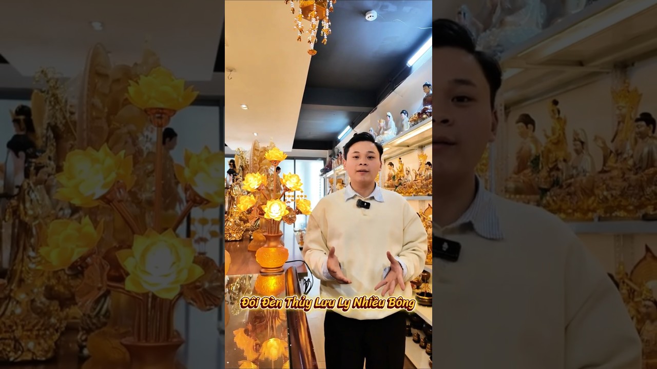 💡 Đôi Đèn Thờ Thịnh Thế Hoa Khai Thủy Lưu Ly ✨ #phápduyênshop #dotho #dothocung