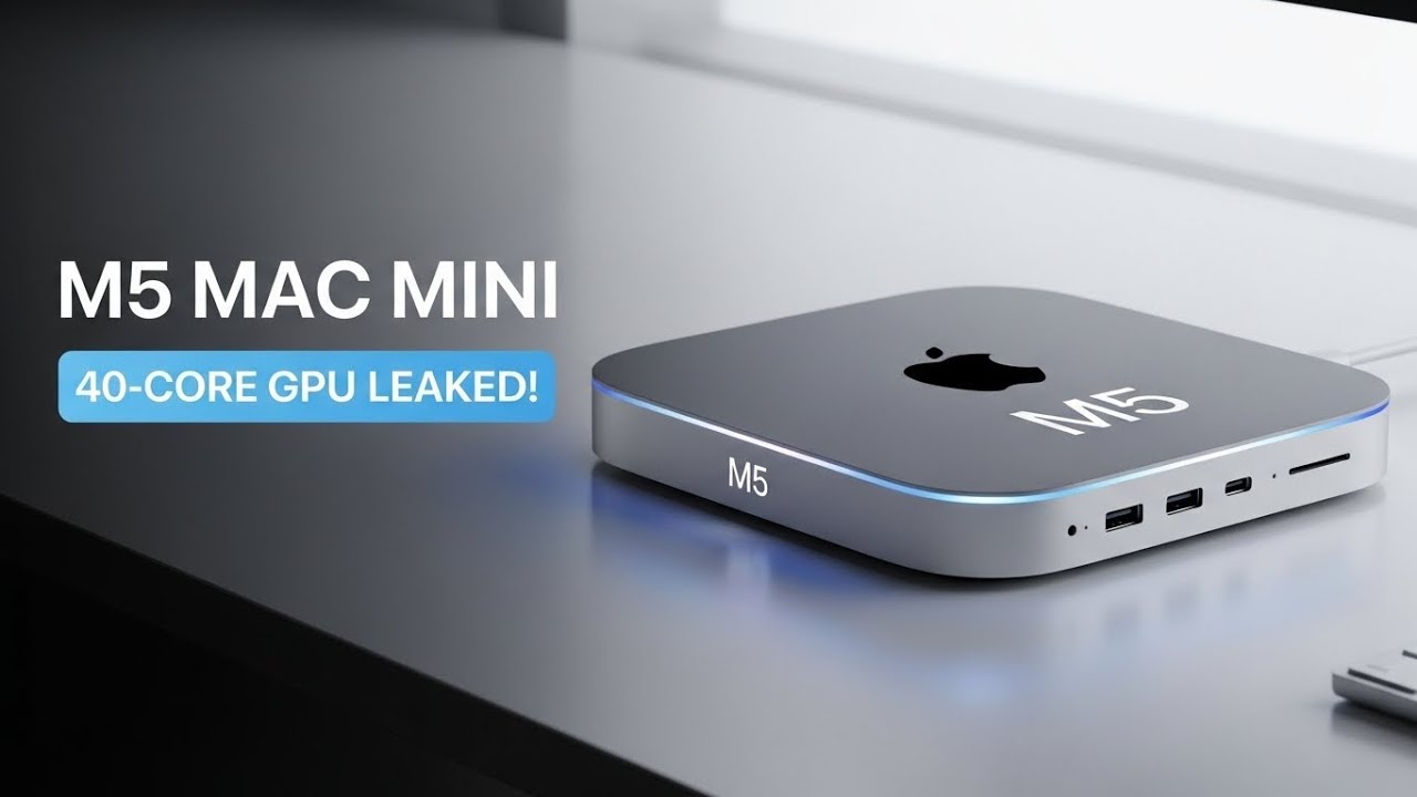 M5 Mac Mini LEAKS: Insane 40-Core GPU & New Ultra-Compact Design? - YouTube