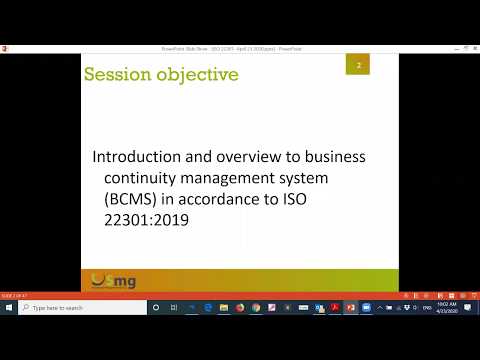 ISO 22301:2019 Business Continuity Management System