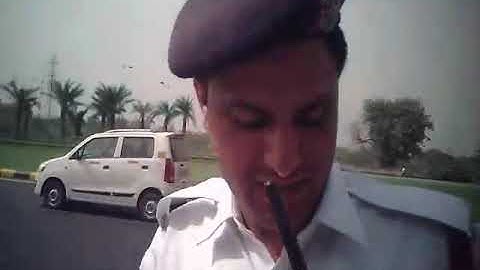 Reality traffic police in Delhi Airport