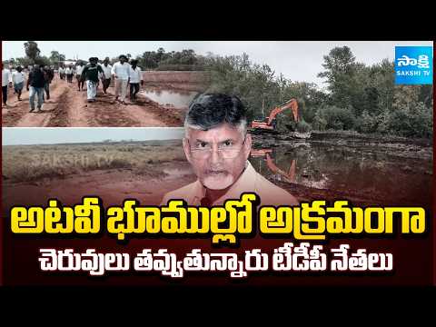 TDP Leaders Illegally Digging Ponds in Forest Lands at Machilipatnam | Perni Kittu | Kollu Ravindra - SAKSHITV