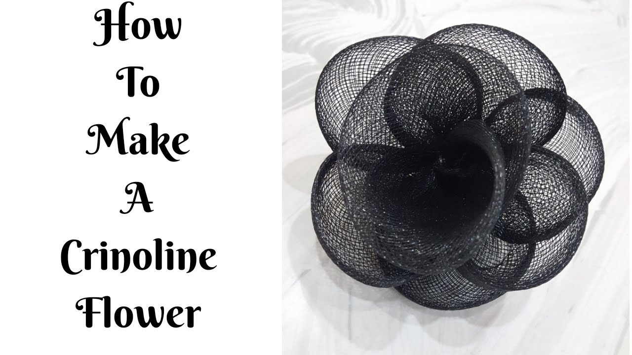 Crinoline Flower || DIY Tutorial video on hat making