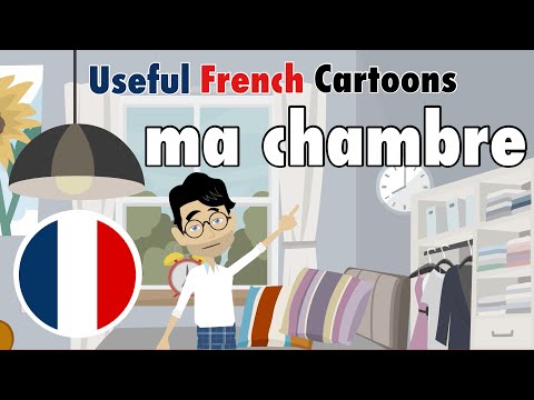 Learn Useful French: ma chambre - my room - French Phrases with subtitles - Videos for Beginners