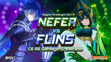 NEFER vs FLINS Against Stygian Onslaught | C6 Nefer vs C6 Flins Damage Comparison | Genshin Impact
