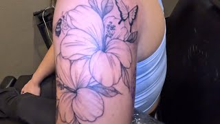 Tattoo Timelapse (hibiscus flower)