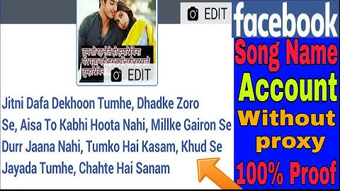 How To Make Song Name Facebook Account  Without Proxy