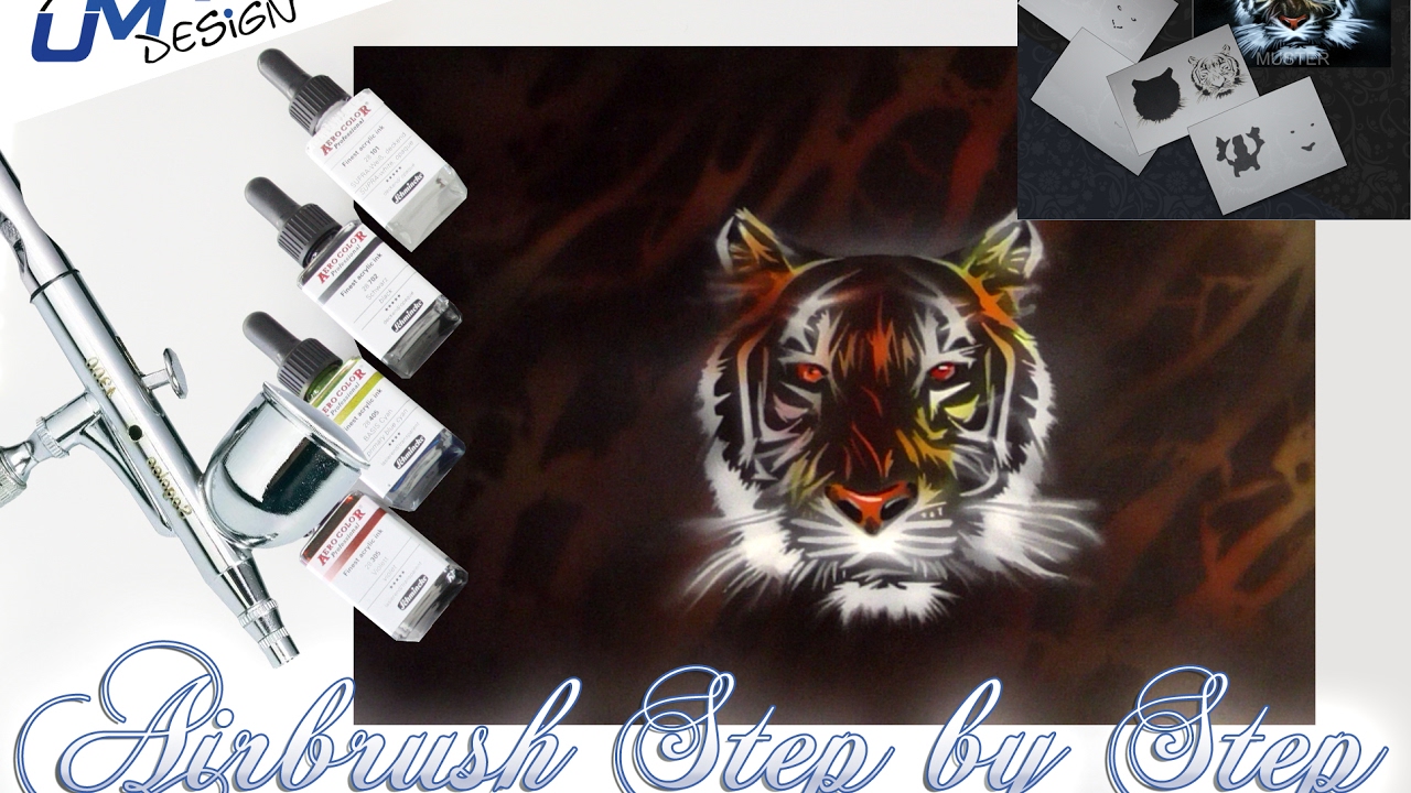 Tiger 66 Step By Step Airbrush Schablone Stencil 