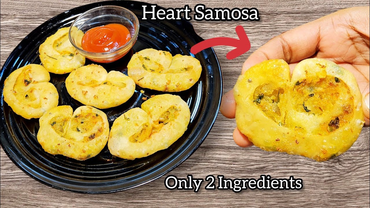 Рецепт хрустящих самос в форме сердца | Рецепт вечерней закуски