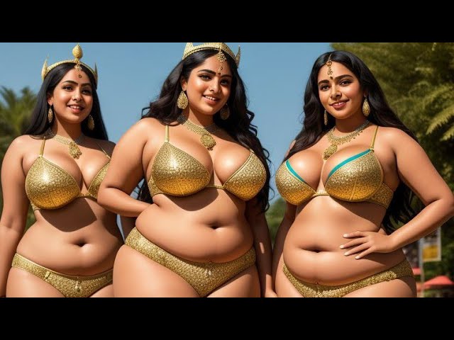 [4K] Indian Plus Size Lookbook Models | See My Beautiful Photo Gallery class=