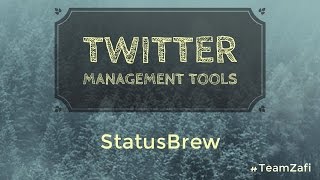 Twitter Management Tools Statusbrew | Twitter Tutorial | Creative Thinking