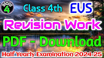 Class 4th EVS Revision Work for Half Yearly Examination 2024-25 by Mithun Ojha MithunOjha