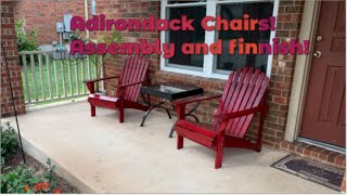 How to assemble and Finnish Adirondack chairs from Hampton Bay