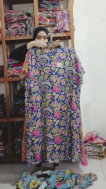 Grosir Daster Batik Kencana Ungu Jumbo Ready Banyak Motif #grosirdaster #batik #dasterkencanaungu